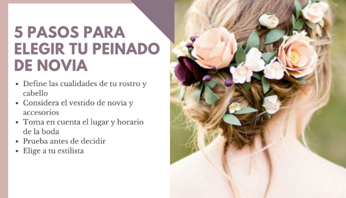 Como elegir el peinado de novia: 5 pasos sencillos pero infalibles